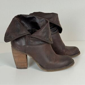 Sbicca Brown Gum Sole Heeled Booties 10
